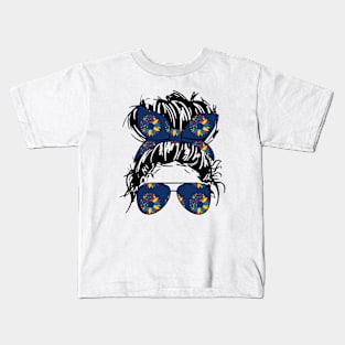 Autism Mom With Sunglasses Kids T-Shirt